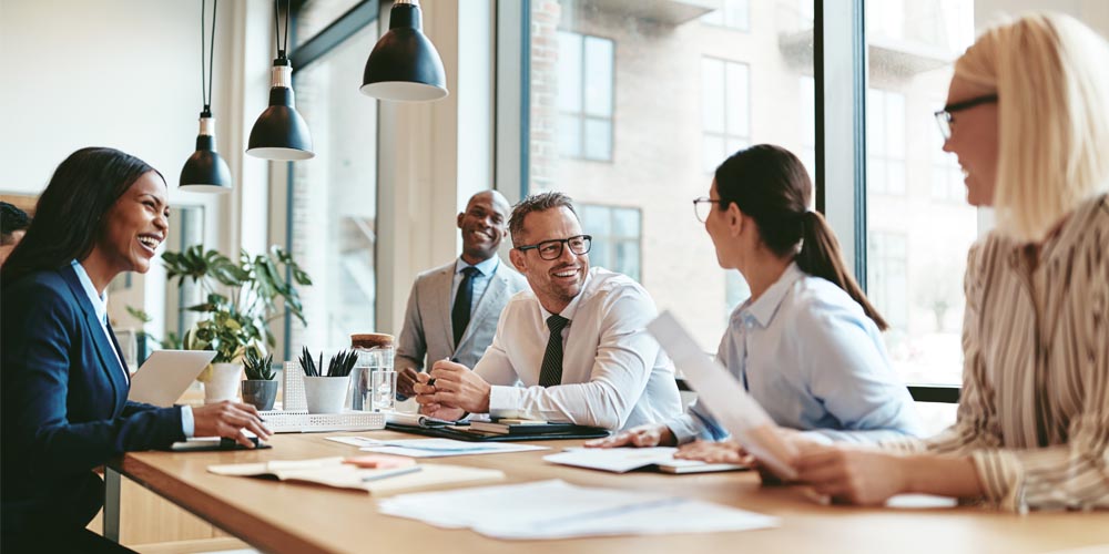Business training meeting for professional development